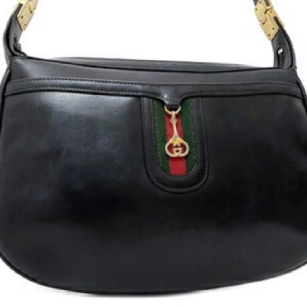 Gucci Black Sherry Leather Line Bag